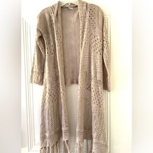 Bell Dini Stone Viscose long  Cardi Sweater Shawl Small